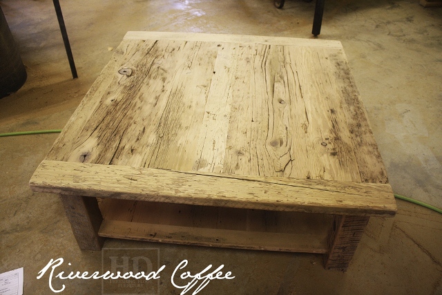 Rustic Wood Coffee Table Ontario 7