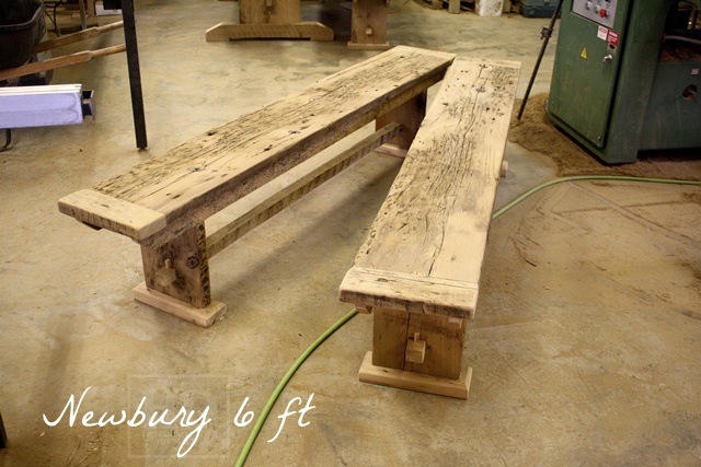 Pic: Unfinished Salvaged Wood Benches
