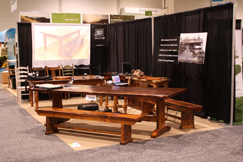 Green Living Show 2010 HD Threshing Floor Furniture Reclaimed Wood Tables