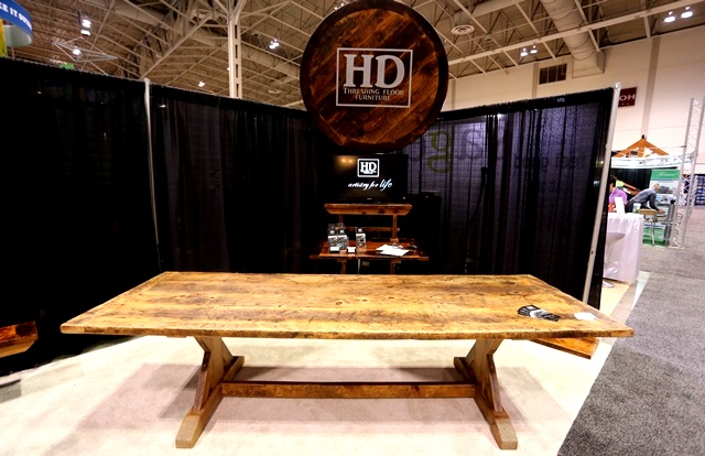 Green Living Show 2013 Direct Energy Centre Toronto HD Threshing Floor Furniture Exhibit Salvaged Wood Display