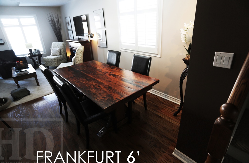 Details: 6 ft Sawbuck Table - 37" wide - no bread-edge ends - skirting 