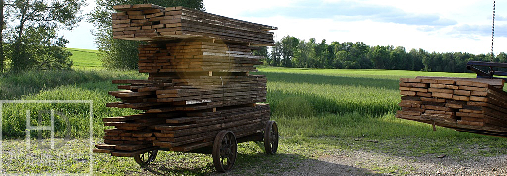 Reclaimed Hemlock and Pine Threshing Floor Boards Recovered from Aged Ontario Pioneer Barns 
