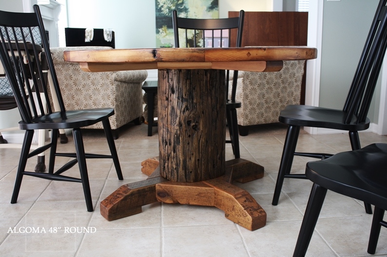reclaimed wood round table Stouffville Ontario