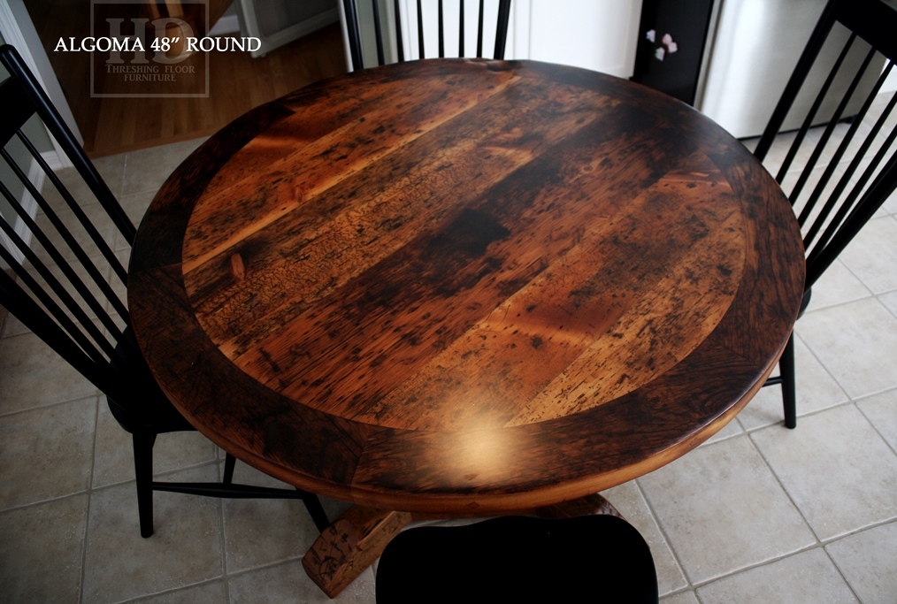 reclaimed wood round table Stouffville Ontario