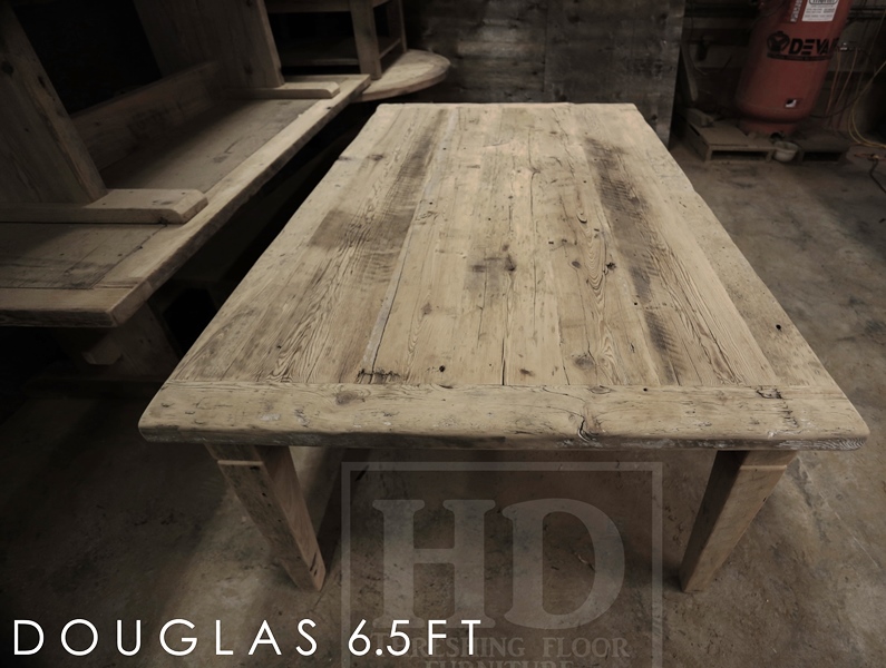 reclaimed harvest tables Toronto, epoxy finish, parsons chairs, reclaimed hemlock tables Ontario