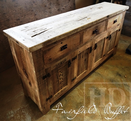 reclaimed wood buffet console, London, Ontario, barnwood cabinet