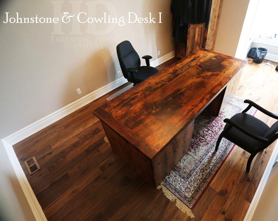 reclaimed wood desks Toronto, Ontario, epoxy polyurethane finish, barnwood desks, custom desks, custom, unique desk