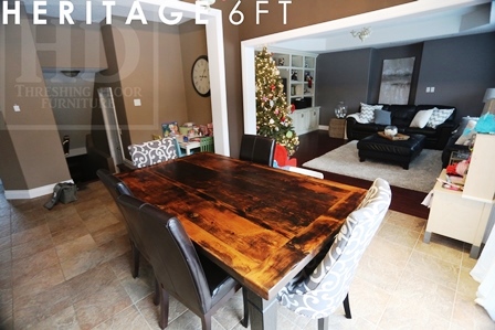 harvest tables Toronto, reclaimed wood tables Ontario, Gerald Reinink, Epoxy/polyurethane finish, solid wood table
