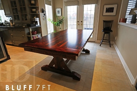 reclaimed wood kitchen table, barnwood tables Ontario, Farmhouse harvest table