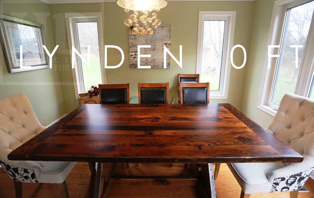 reclaimed wood table, Ontario barn wood table, country style table, farmhouse table, rustic, Lynden, Ontario