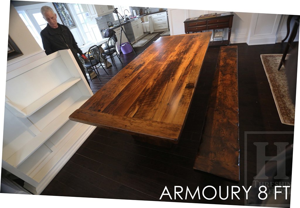 reclaimed wood dining tables Ontario, dining table, barnwood tables Ontario, Gerald Reinink, epoxy finish