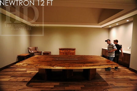 recycled wood table, reclaimed wood, boardroom table Ontario, boardroom tables Ontario, reclaimed wood tables Ontario, Brampton, Ontario, barnwood, distressed, rustic, modern, boat shaped table