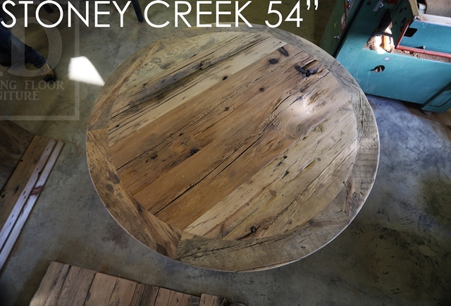 round table, unique table ontario, recycle, reclaimed wood table Ontario, HD Threshing, epoxy, resin