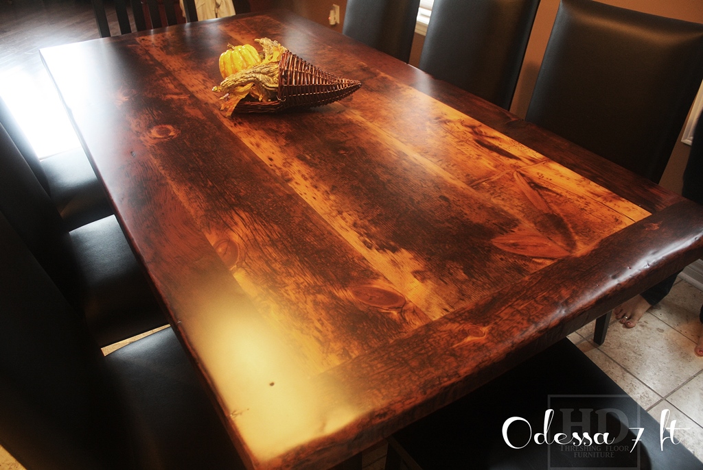 reclaimed wood tables Barrie Ontario, recycled wood furniture Canada