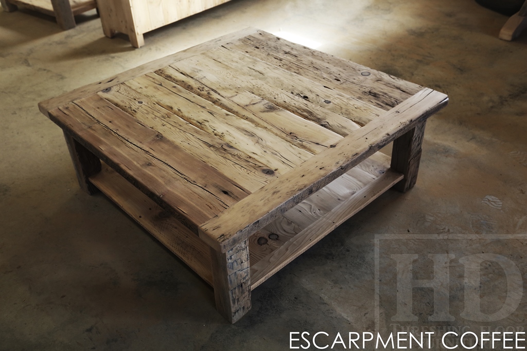 cottage tables Ontario, cottage life, reclaimed wood coffee table, rustic furniture, rustic table, recycled, rustic farmhouse furniture