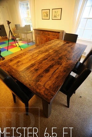 harvest table London, reclaimed wood tables Ontario, Barnwood Hemlock, farmhouse tables Ontario, cottage furniture