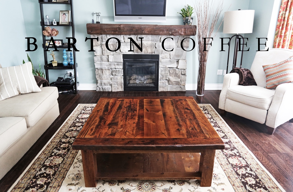 coffee table, Niagara Falls, Ontario, HD Threshing Floor Furniture, rustic wood coffee table, cottage coffee table, cottage life, hemlock, barnwood, Gerald Reinink Sales