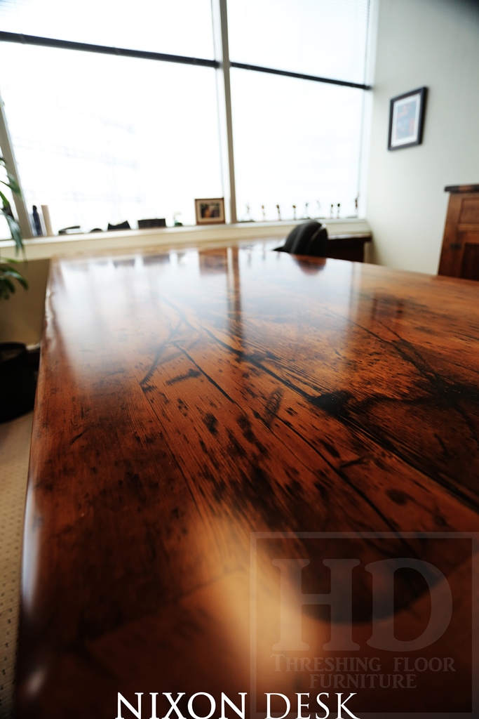 reclaimed wood desk, desks Toronto, barnwood desk, epoxy, resin, HD Threshing Floor Furniture, hemlock, custom desks Ontario, Toronto, modern farmhouse, office furniture Toronto, reclaimed wood office furniture