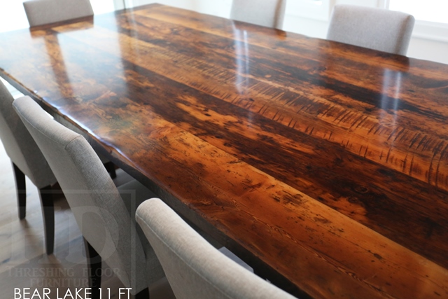 reclaimed wood trestle table, HD, HD Threshing Floor, HD Threshing Floor Furniture, Reinink, barnwood, recycled wood table, rustic wood table, epoxy, resin, Toronto, Ontario