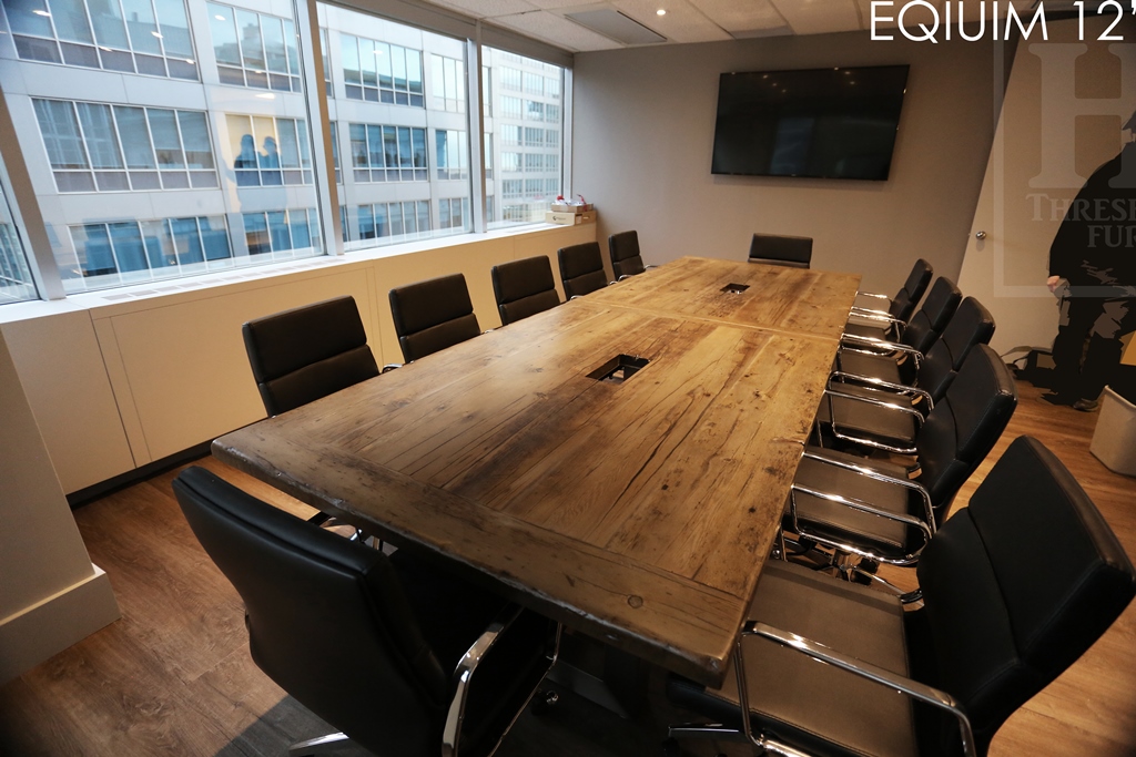 reclaimed wood boardroom table Toronto, mennonite furniture, amish furniture, conference table, harvest table, reclaimed wood furniture, Gerald Reinink