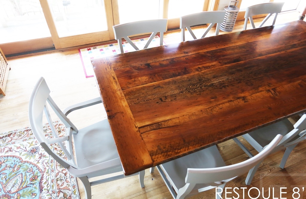 reclaimed wood tables Ontario, Parry Sound, Ontario, Gerald Reinink, mennonite furniture, rustic furniture, rustic furniture Canada, amish furniture