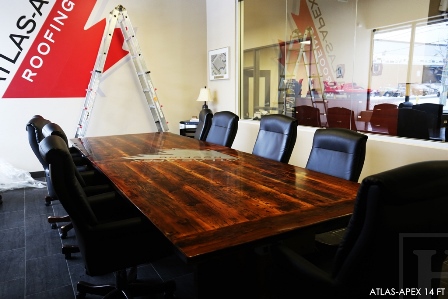 boardroom table, conference tables Ontario, reclaimed wood boardroom table, rustic wood furniture, boardroom furniture, Etobicoke Ontario, solid wood table, mennonite table, mennonite furniture