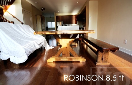 rustic cottage table Ontario, cottage furniture Ontario, epoxy, resin, Gerald Reinink, farmhouse table, solid wood tables Ontario, mennonite furniture, Hunstville reclaimd wood table, Hunstville, Ontario