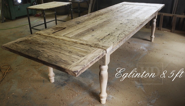 Unfinished Custom Reclaimed Wood Harvest Table Toronto