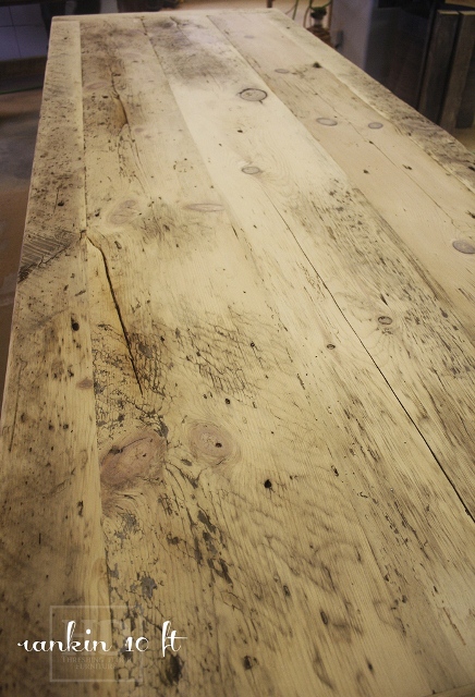 Pic: Reclaimed Wood Table  (before finishing)