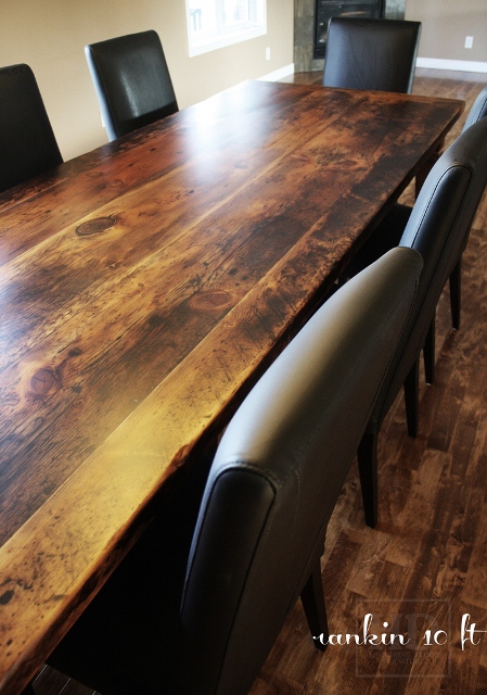 Our Reclaimed Wood Table with Parsons Chairs