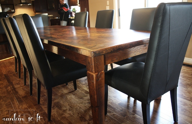 Our Reclaimed Wood Table with Parsons Chairs