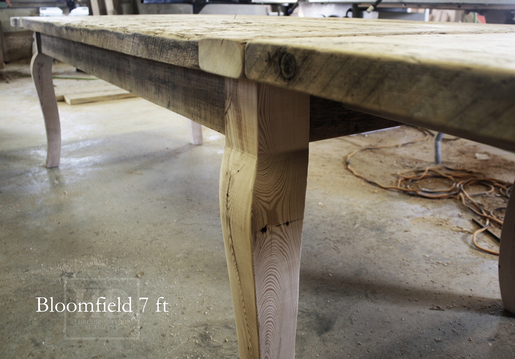 Unfinished Reclaimed Wood Threshing Floor Harvest Tables (this one custom made for client in Toronto)
