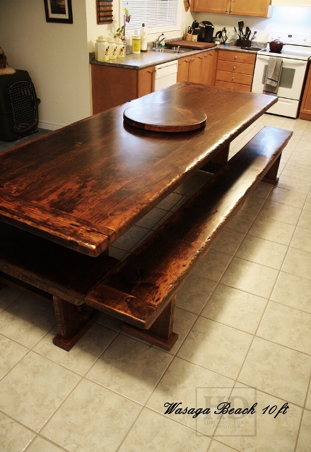 10 ft Barnwood Table with Benches