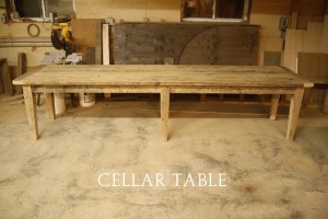 Our Reclaimed Wood Harvest Table Waterloo Wine Cellar