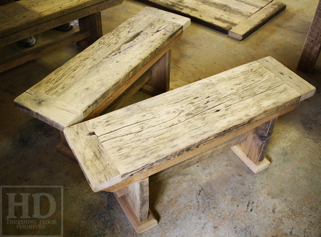 Salvaged Barnwood Benches