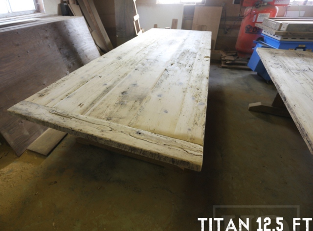 Large Rustic Reclaimed Wood Table Mennonite Built 11