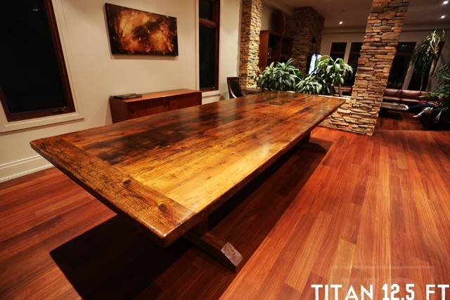 Large Rustic Reclaimed Wood Table Mennonite Built 15