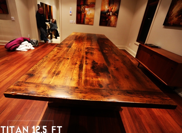 Large Rustic Reclaimed Wood Table Mennonite Built 4