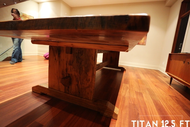 Large Rustic Reclaimed Wood Table Mennonite Built 8