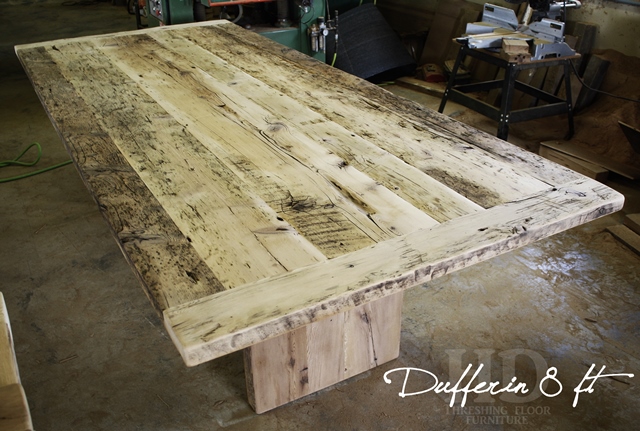 Ontario Barnwood Table Rustic Caledon at unfinished stage