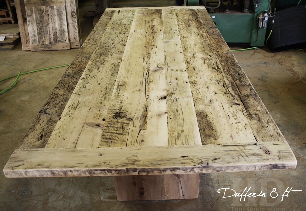 Ontario Barnwood Table Rustic Caledon at unfinished stage