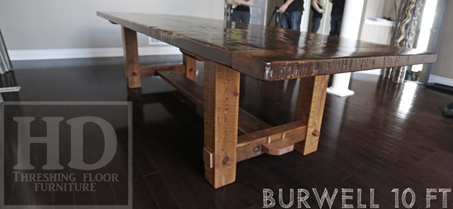 Cottage Tables made from Reclaimed Wood with epoxy finish