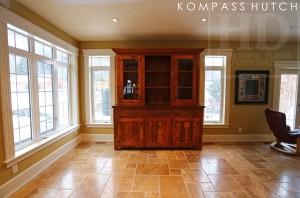 84" Wide Reclaimed Wood Hutch - 7'10" Height - 42" height base - 52" height top - 3 doors / 2 glass doors - shelving - 3 drawers - Grainery board 1" constructions - 2" threshing floor top - Premium epoxy/matte polyurethane finish