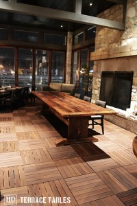 Custom restaurant tops –brand burnt in - Premium epoxy /matte polyurethane finish – Reclaimed Threshing Floor Pine – original edges - 2†thick threshing floor – bread-edge ends