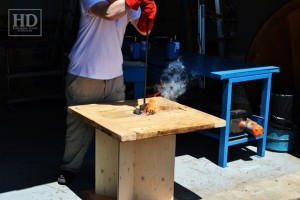 Custom restaurant tops –brand burnt in - Premium epoxy /matte polyurethane finish – Reclaimed Threshing Floor Pine – original edges - 2†thick threshing floor – bread-edge ends