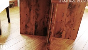 60" Round Table - Reclaimed Threshing Floor Top and Base - Premium epoxy/matte polyurethane finish - Vertical 2" Threshing Floor Walls Base