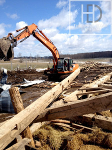Ontario Reclaimed Wood Tables - Demolition Process HD Threshing Gerald (2)