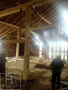 Ontario Reclaimed Wood Tables - Demolition Process HD Threshing Gerald Reinink