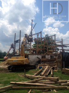 Ontario Reclaimed Wood Tables - Demolition Process HD Threshing Gerald Reinink