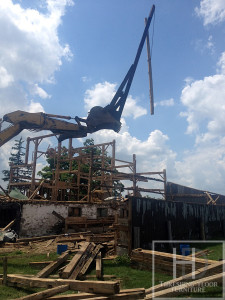 Ontario Reclaimed Wood Tables - Demolition Process HD Threshing Gerald Reinink